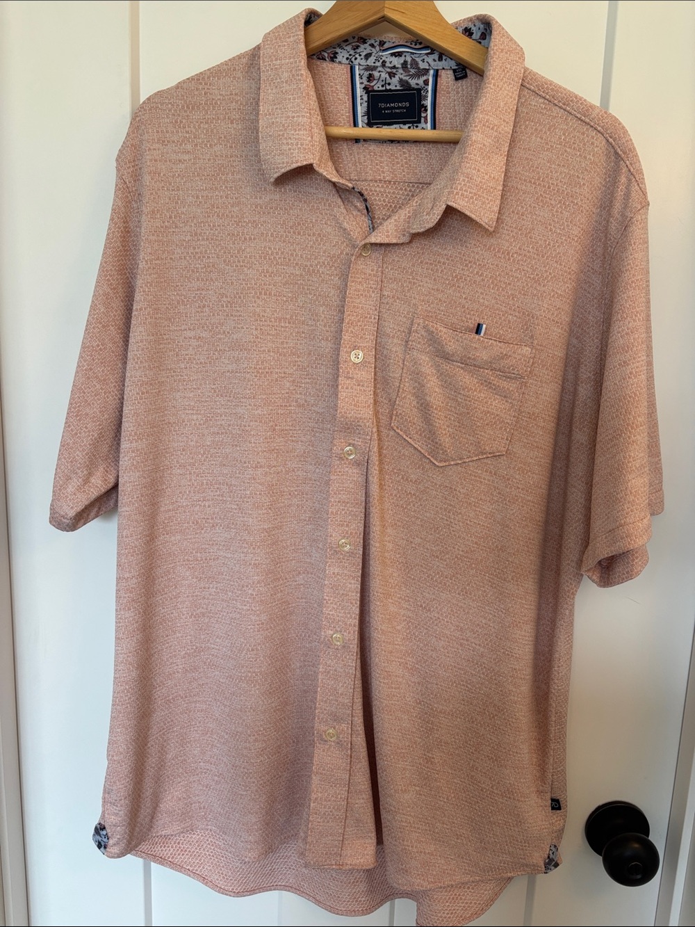 7 Diamonds 4-Way Stretch Performance Button Up ‘vision of love’ jacquard